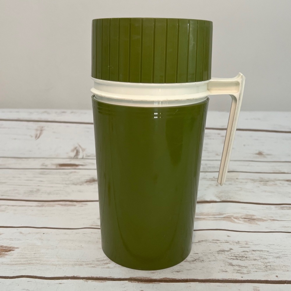 Thermos Vacuum Jar Avocado Green Vintage 7202 Pint Size 1 Pint 16oz